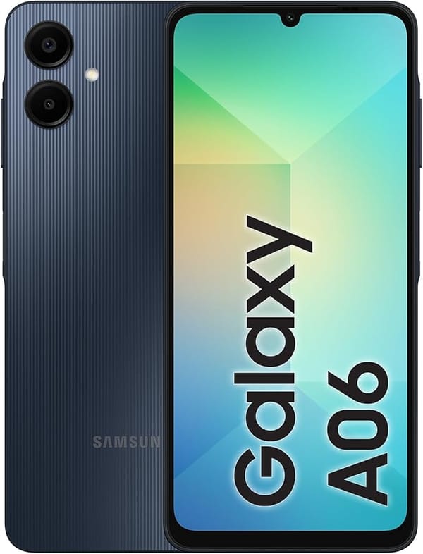 Samsung Galaxy A06 LTE, Android Smartphone, Dual SIM Mobile Phone, 4GB RAM, 64GB Storage, Black